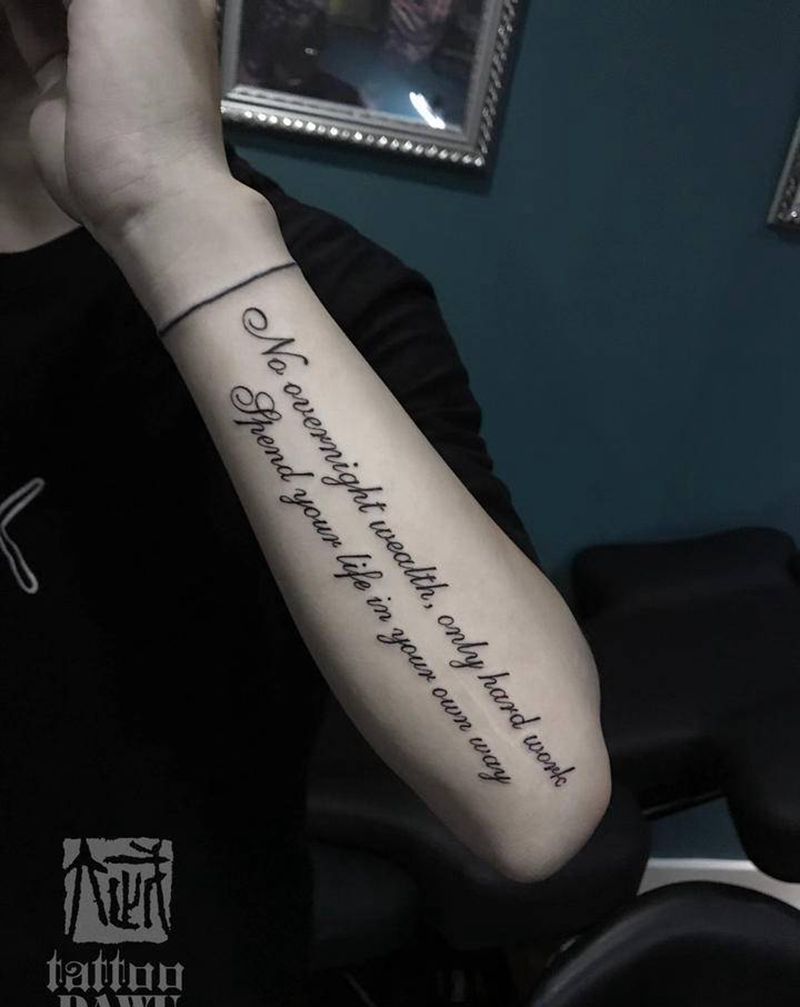 英文字母纹身图片_手臂手部小清新纹身图案