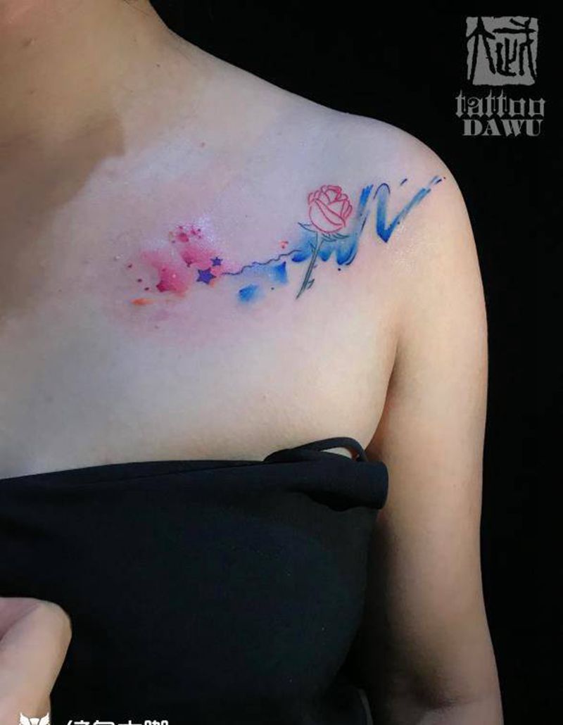 水墨fafa纹身图片_水墨纹身图案