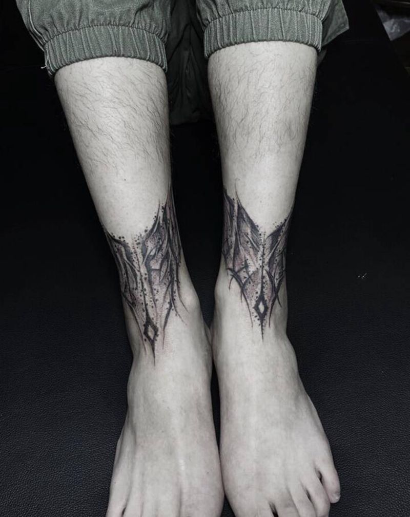 花体字纹身图片_腿部手臂花体字纹身图案