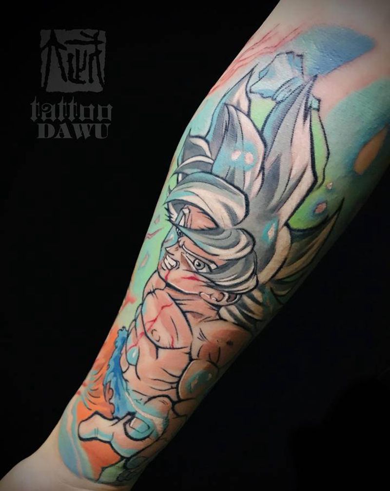 七龙珠纹身图片_腿部手臂动漫彩色纹身图案