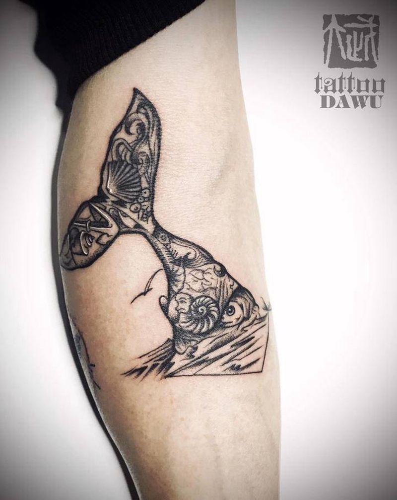 抽象帆船。纹身图片_手臂纹身图案