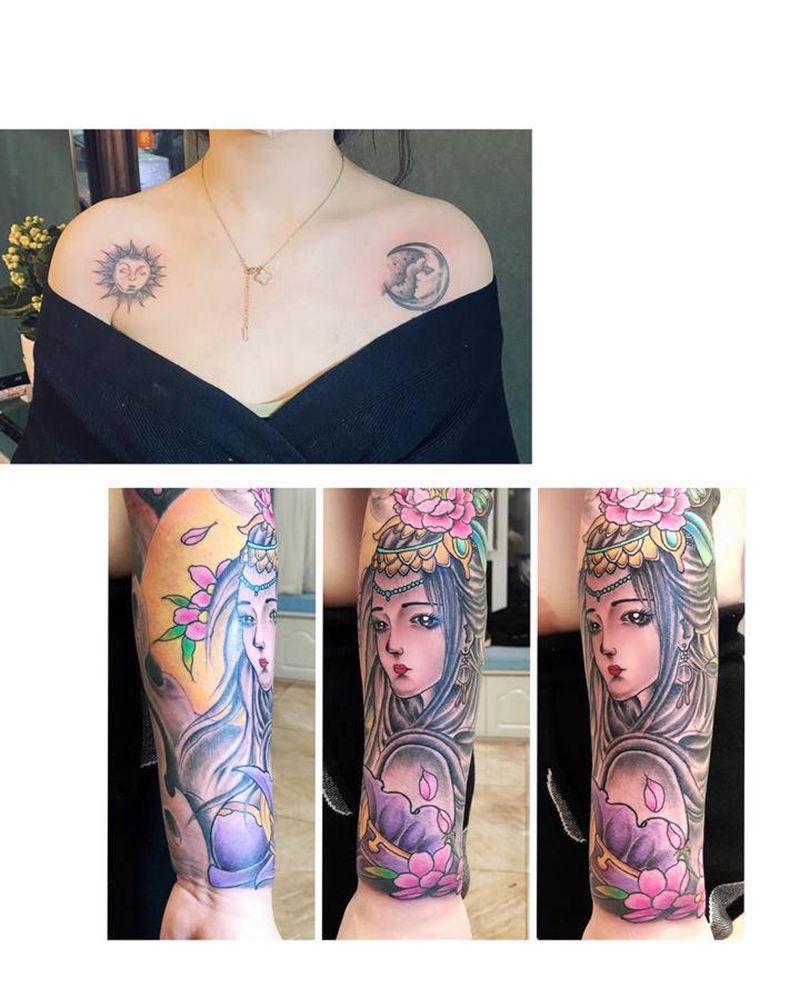 艺妓纹身图片_新传统纹身图案