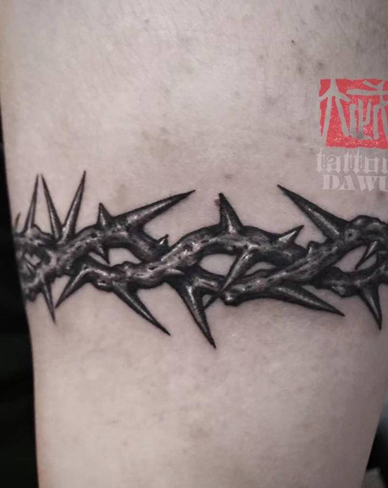 原创设计荆棘臂环纹身图片_手臂纹身图案