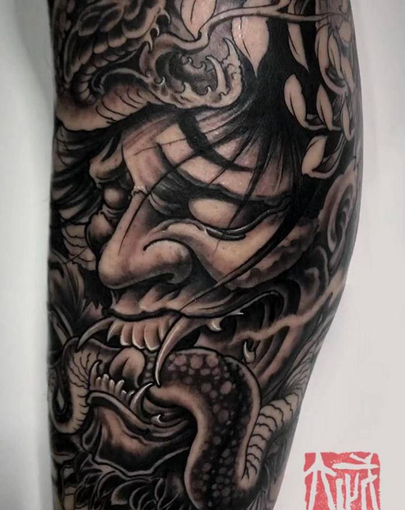 般若纹身图片_新传统纹身图案