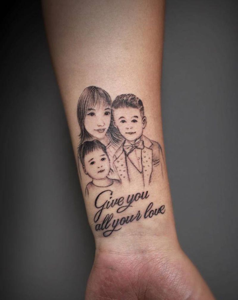 给你们我全部的爱！❥纹身图片_手臂手部欧美写实纹身图案