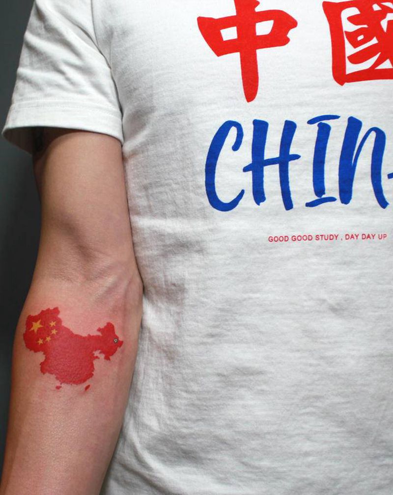 ㊗️祖国母亲生日快乐！纹身图片_手臂手部图腾水彩纹身图案