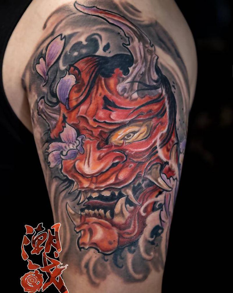 般若纹身图片_手臂新传统New School般若纹身图案