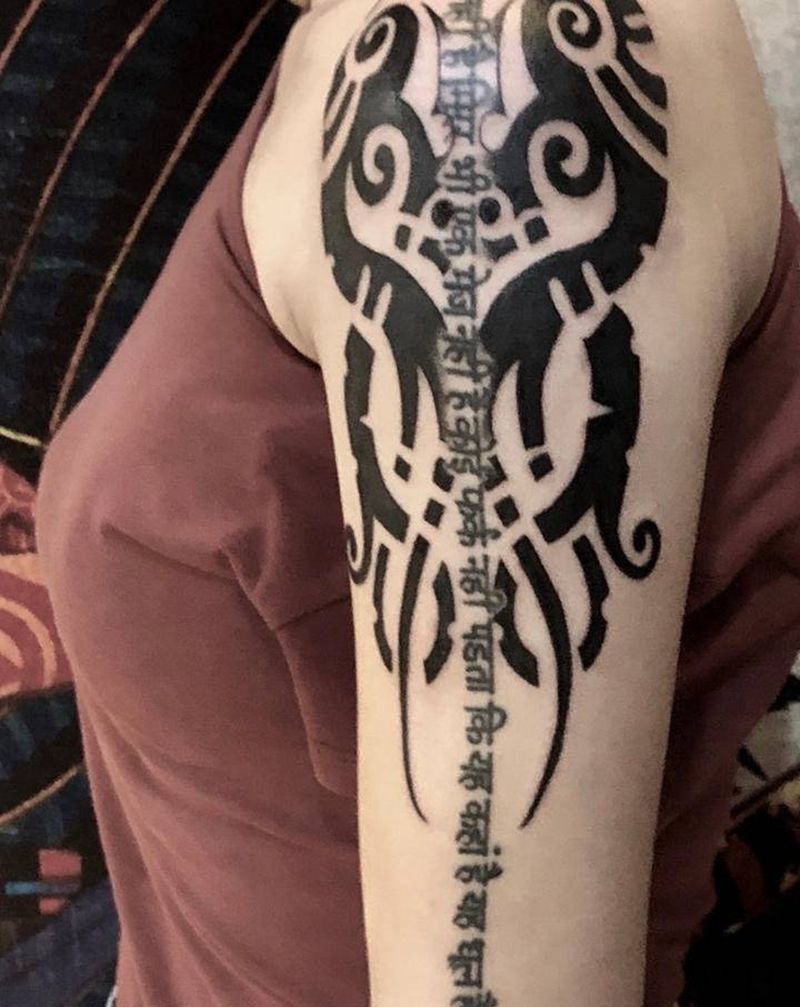 图腾纹身图片_肩部手臂图腾纹身图案