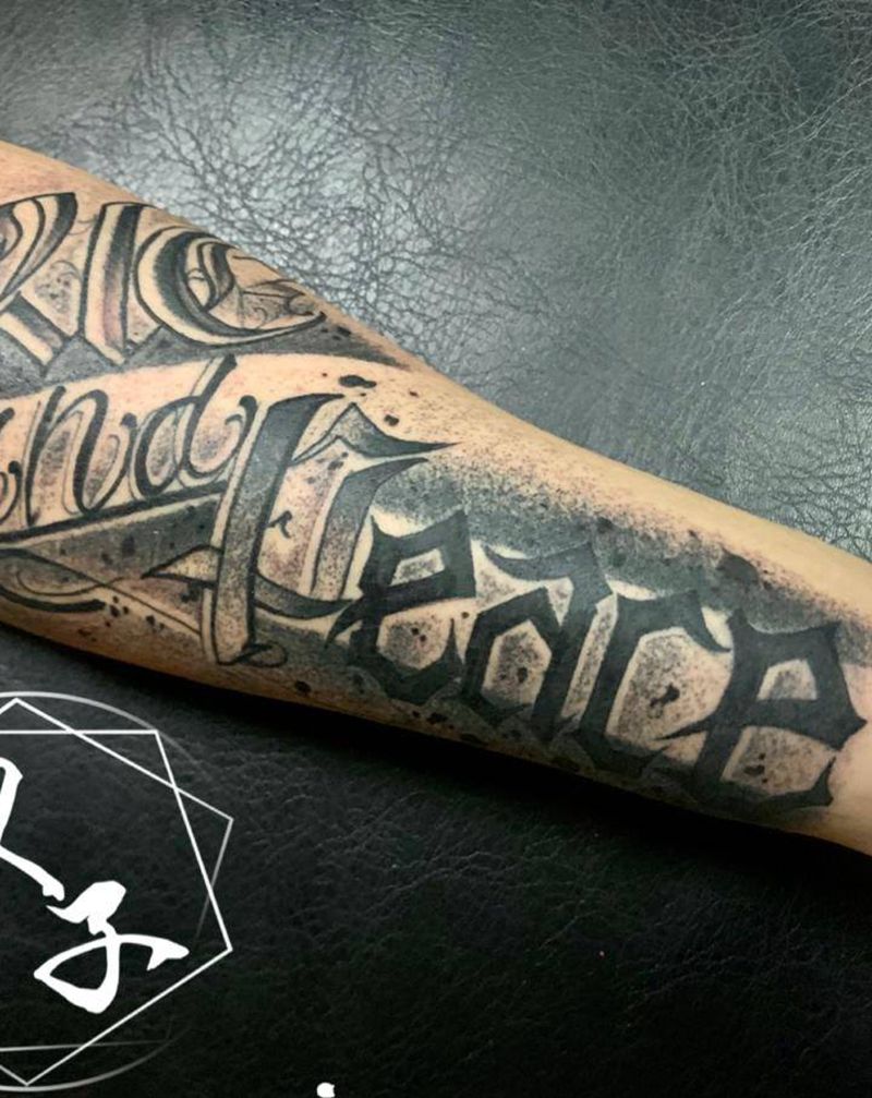 欧美花体纹身图片_花体字纹身图案