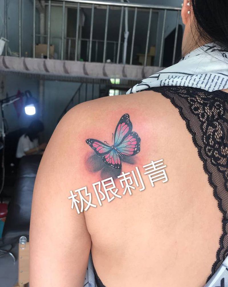 立体纹身纹身图片_肩部纹身图案