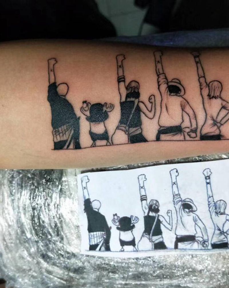 海贼王纹身图片_手臂纹身图案