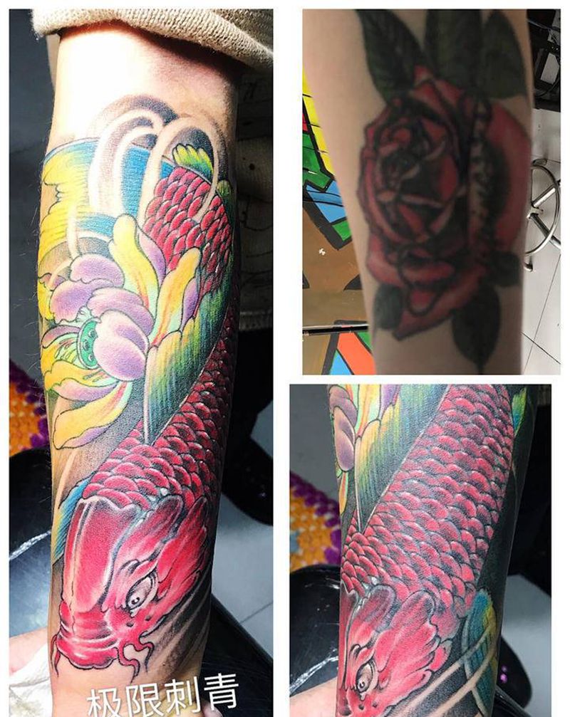 遮盖作品纹身图片_手臂纹身图案