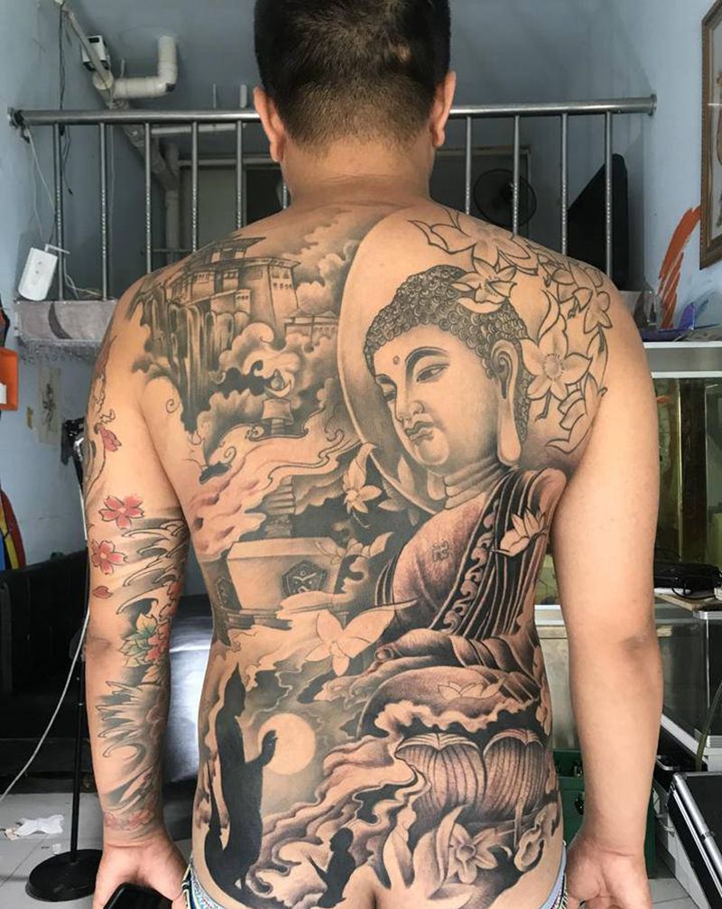 临摹。纹身图片_背部纹身图案