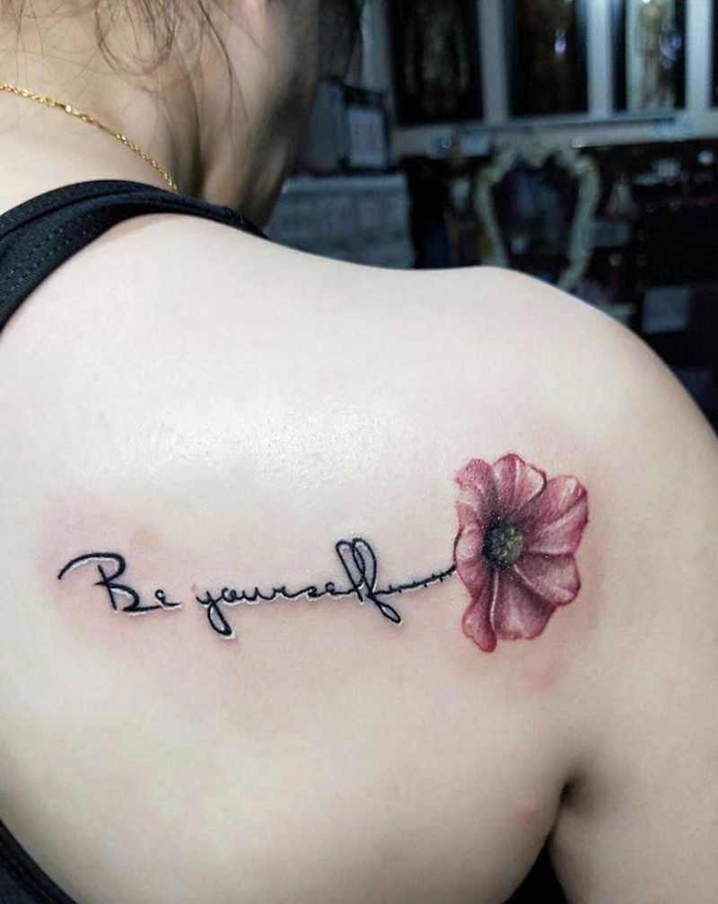 英文纹身图片_背部纹身图案