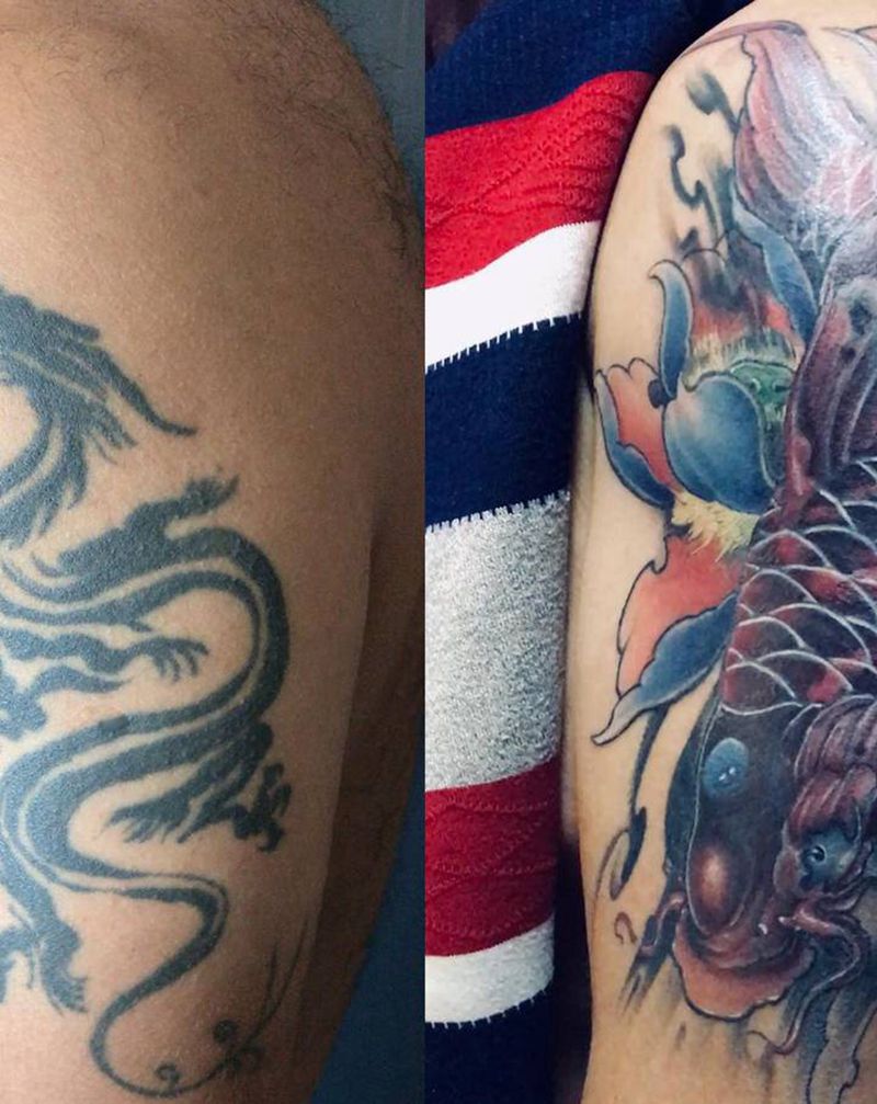 遮盖纹身图片_手臂纹身图案