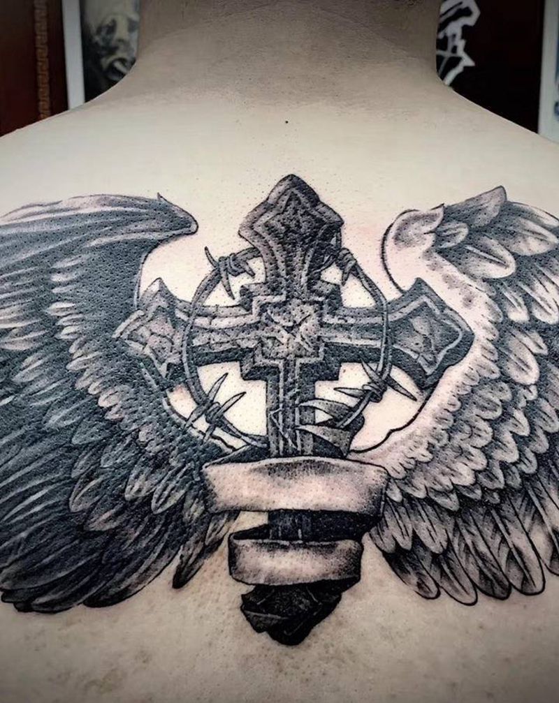 遮盖纹身图片_背部纹身图案