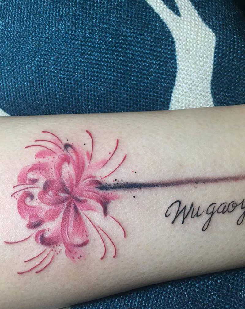 花纹身图片_腿部纹身图案