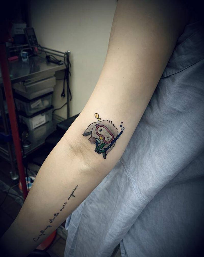 小兔叽纹身图片_手臂纹身图案