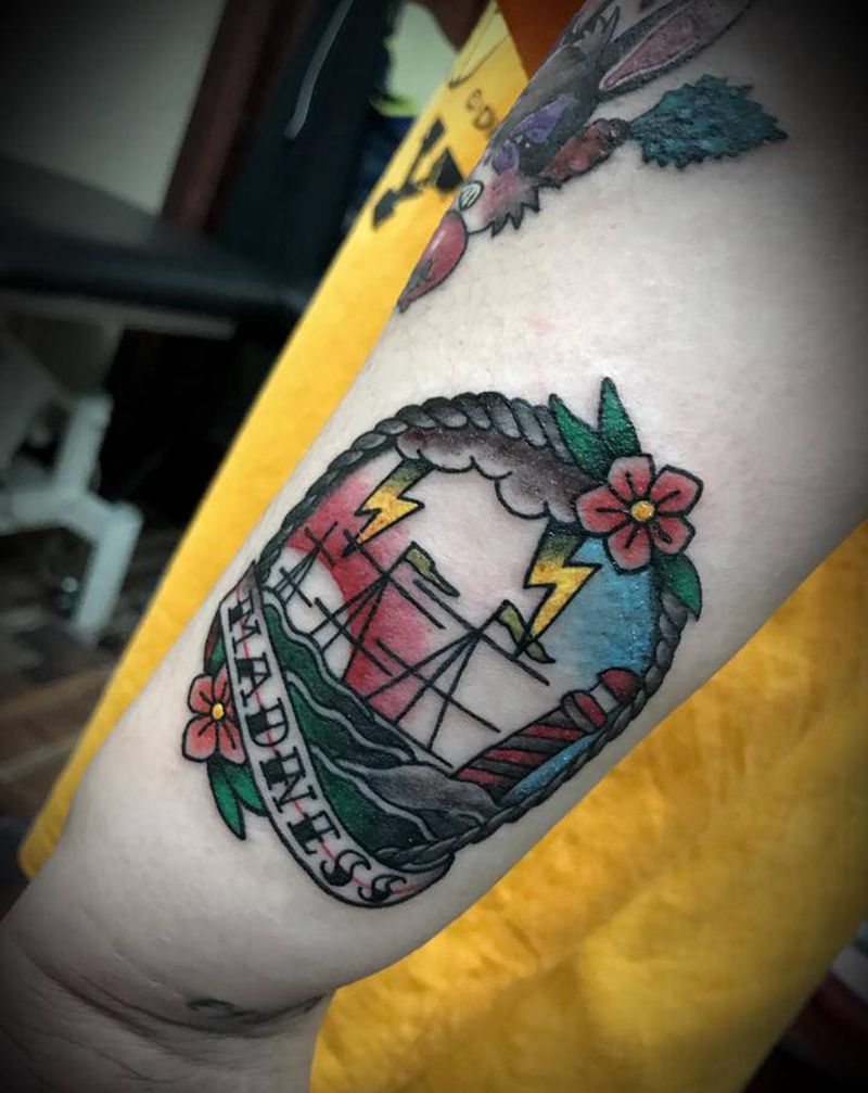 俩小彩图纹身图片_手臂纹身图案