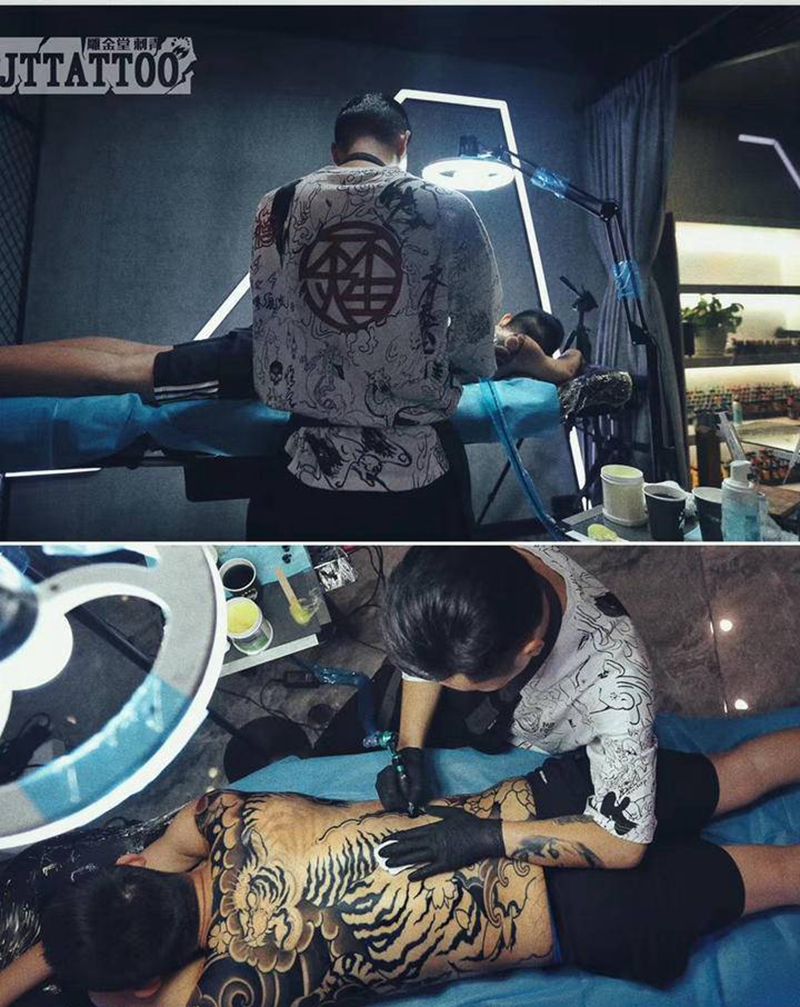 日式大满背纹身图片_背部臀部老传统新传统纹身图案