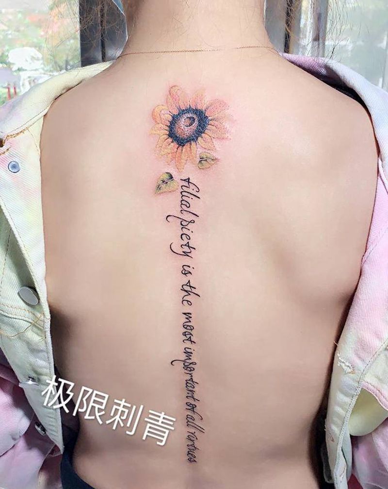 英文纹身纹身图片_背部纹身图案