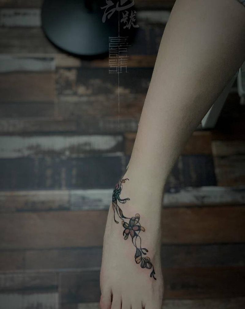 遮盖纹身图片_手臂水彩New School纹身图案