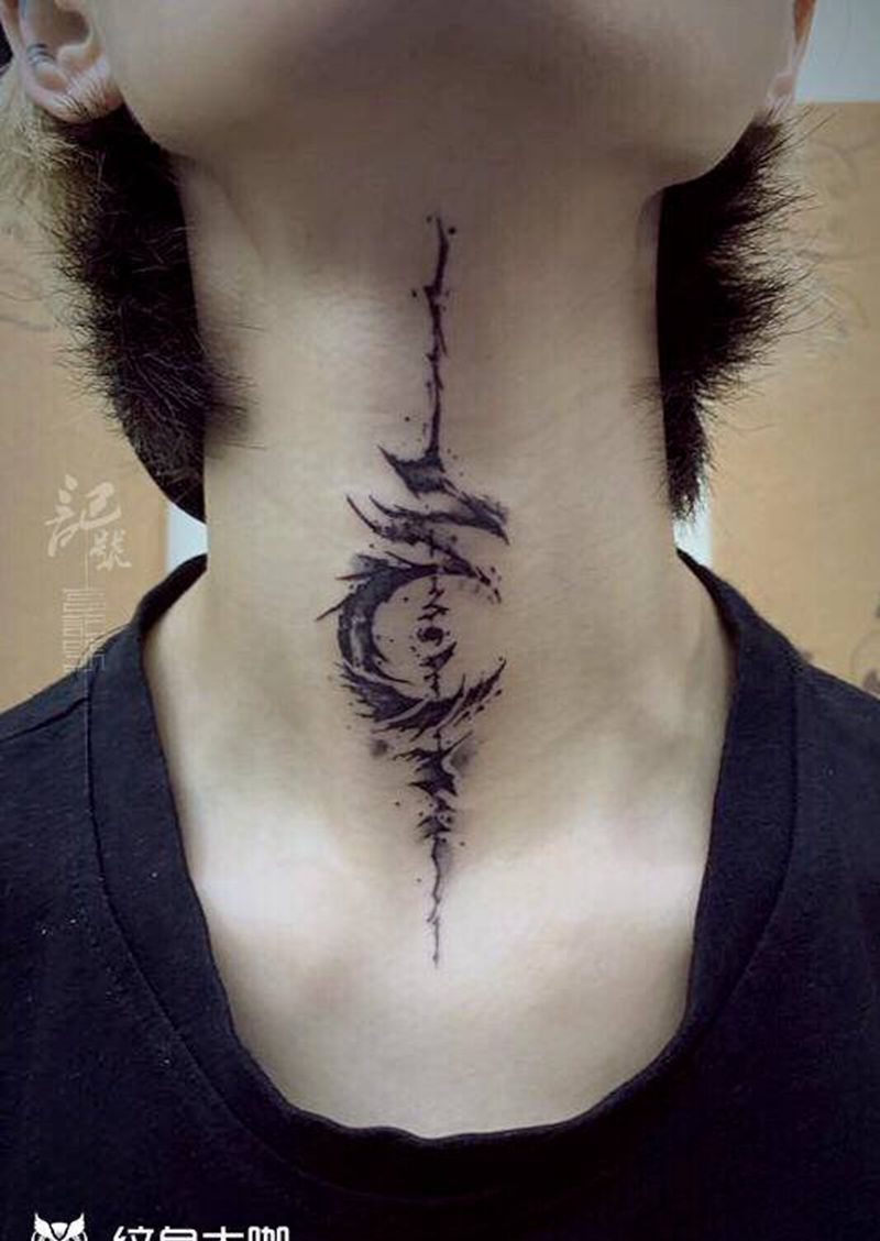 这个姑娘有点狠纹身图片_腿部手臂点刺花体字纹身图案