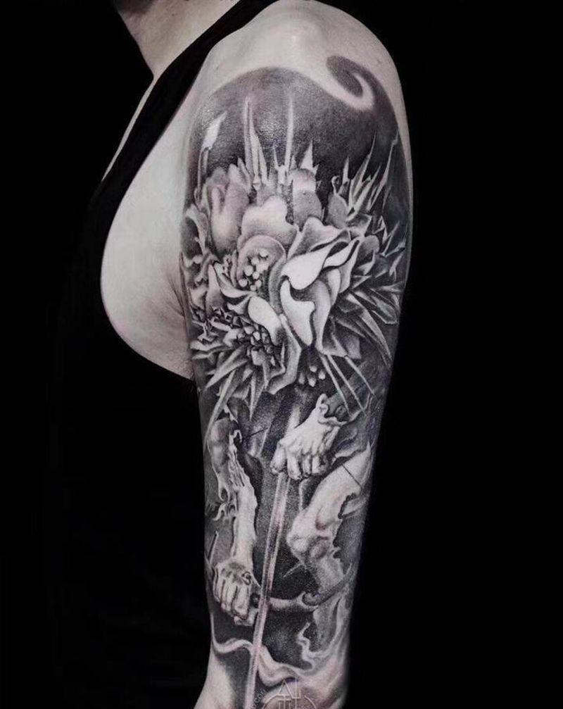 .纹身图片_手臂欧美写实纹身图案