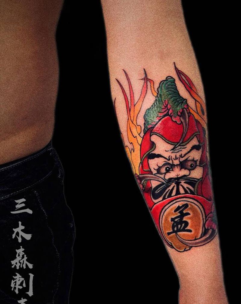 彩蛋纹身图片_手臂New School纹身图案