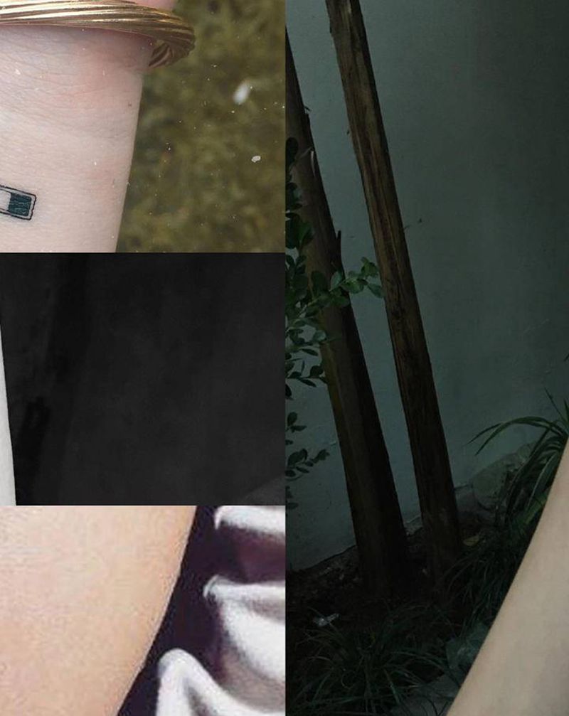 mini纹身图片_手臂几何New School纹身图案