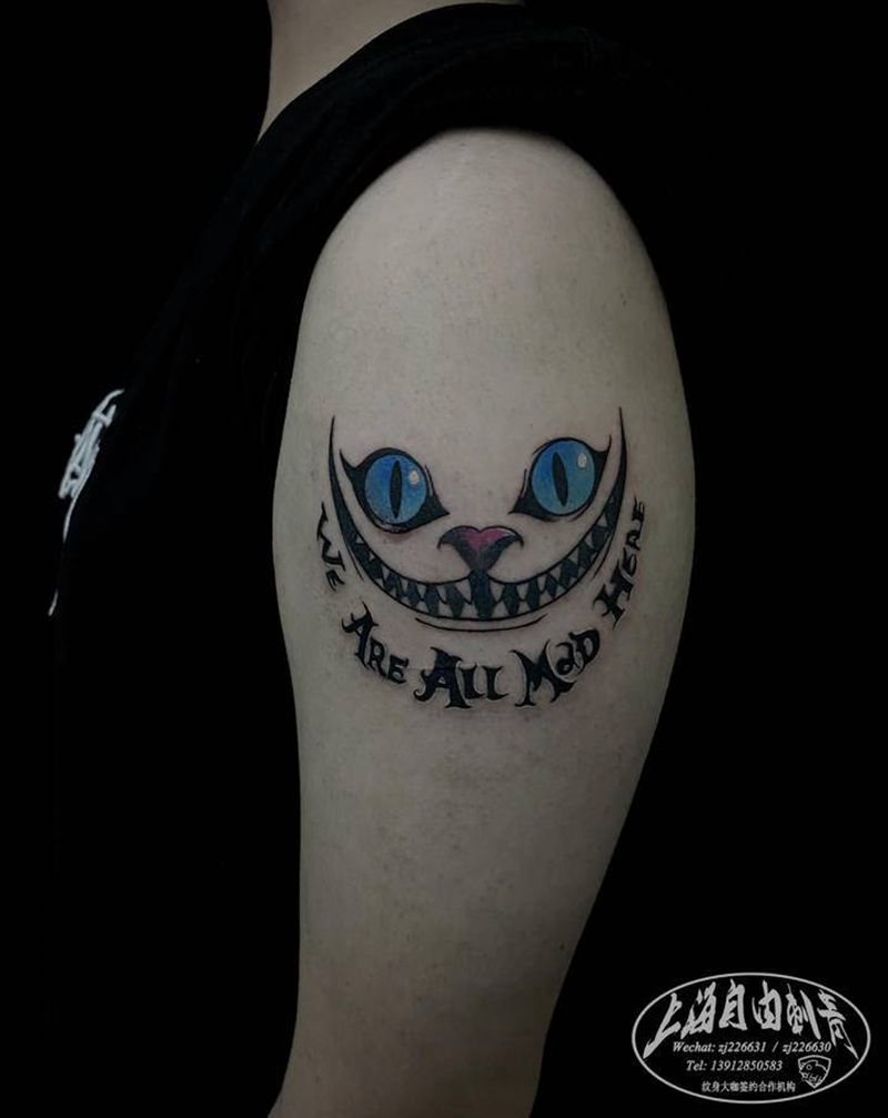 笑脸纹身图片_手臂New School纹身图案