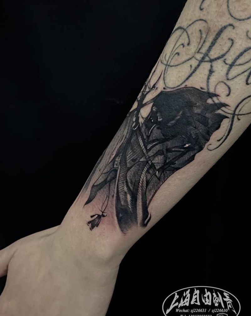 哈利波特系列纹身图片_手臂欧美写实哈利波特纹身图案