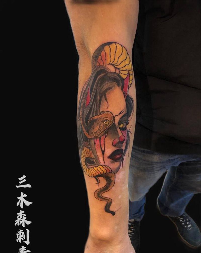 欧美纹身图片_手臂New School纹身图案