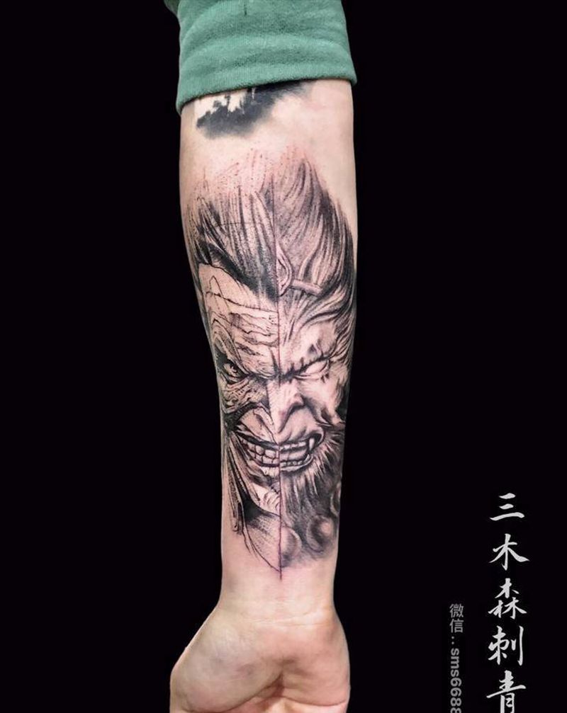 《凝视深渊》1纹身图片_手臂新传统纹身图案