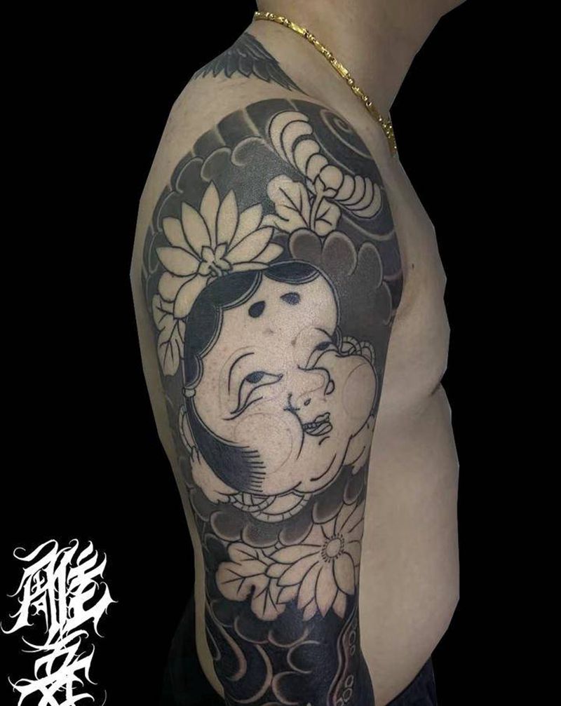 阿多福纹身图片_手臂老传统纹身图案