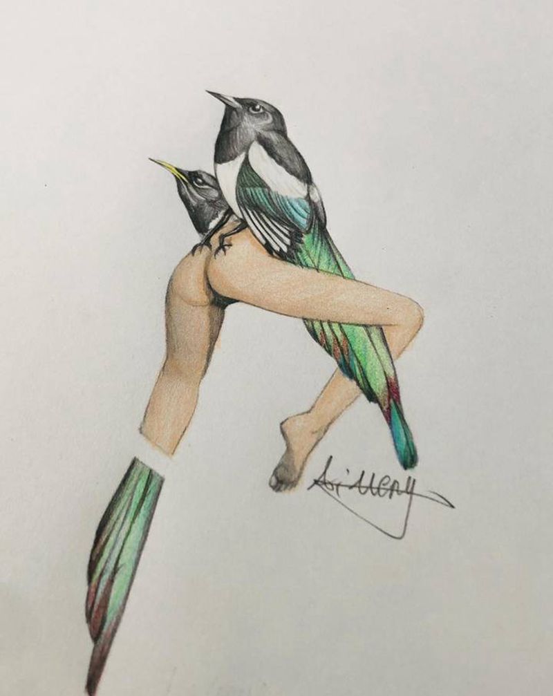 鸟瞰纹身图片_原创设计手绘纹身图案