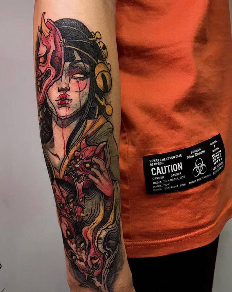 new school纹身图片_手臂手部New School纹身图案