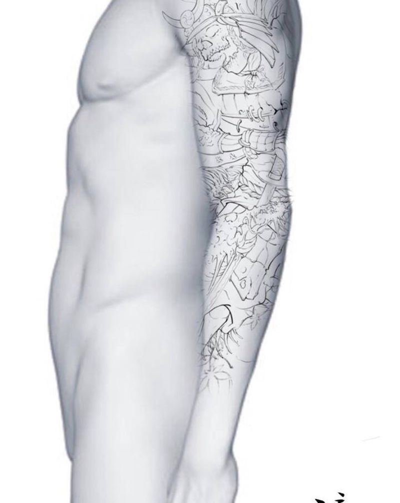 原创稿子低价出，4位数！纹身图片_手臂背部新传统纹身图案