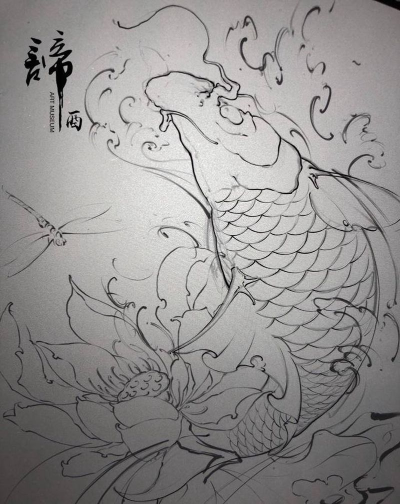 鱼，七分袖6000出纹身图片_手臂新传统纹身图案