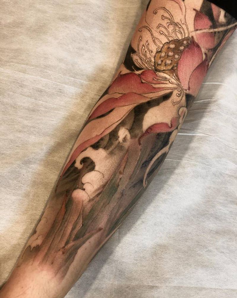 未完纹身图片_手臂新传统纹身图案