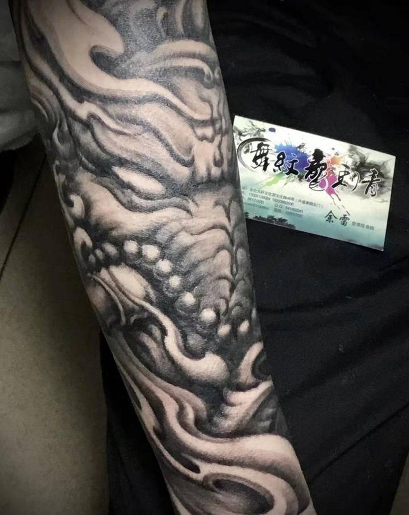 象神纹身图片_手臂新传统纹身图案