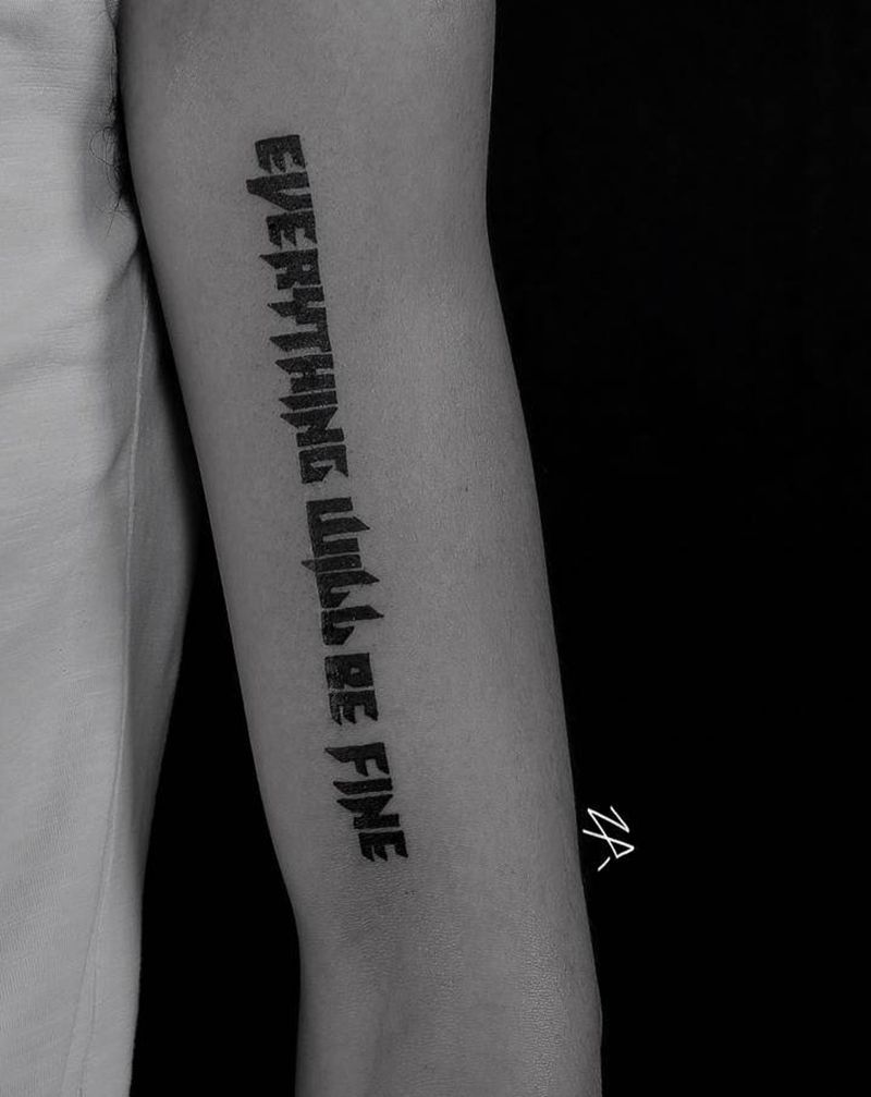 英文纹身图片_手臂纹身图案