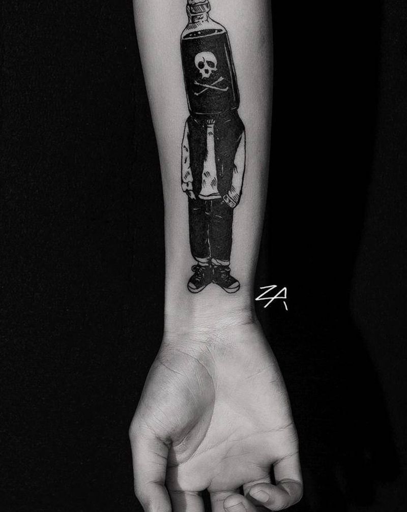 drug man纹身图片_手臂纹身图案