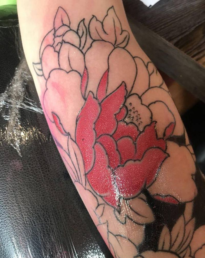 溢水了纹身图片_手臂老传统纹身图案