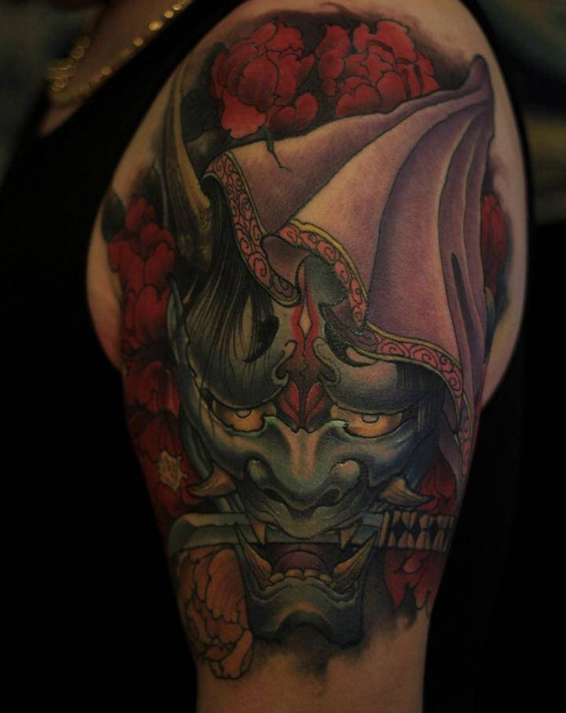 传统般若纹身图片_手臂新传统老传统纹身图案