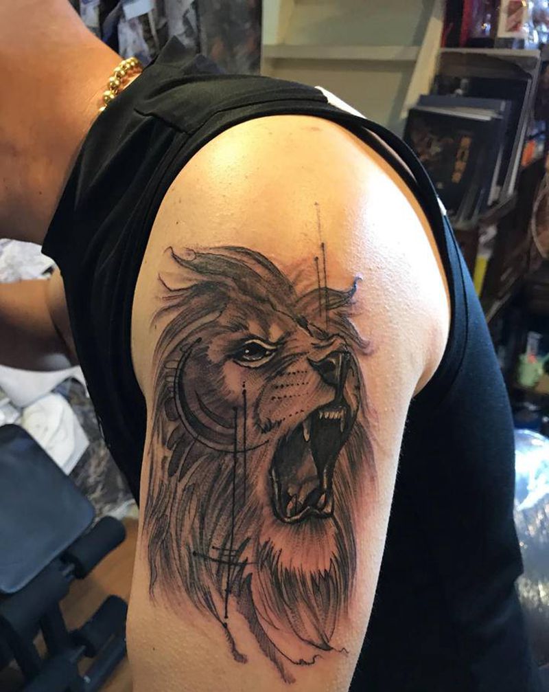 老虎纹身图片_手臂纹身图案