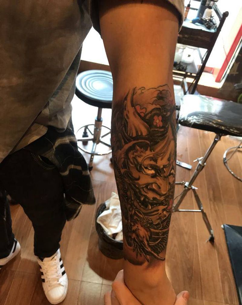 般若纹身图片_手臂新传统纹身图案