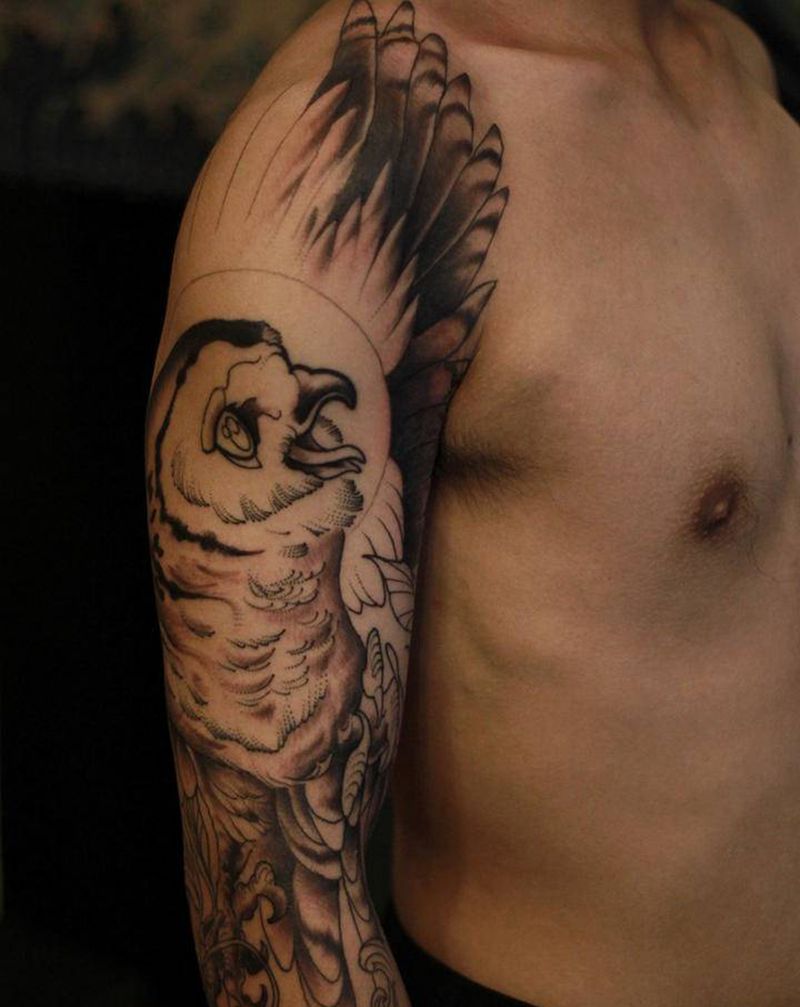 school花臂纹身图片_手部手臂New School纹身图案