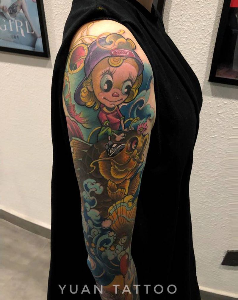 new school纹身图片_手臂New School纹身图案