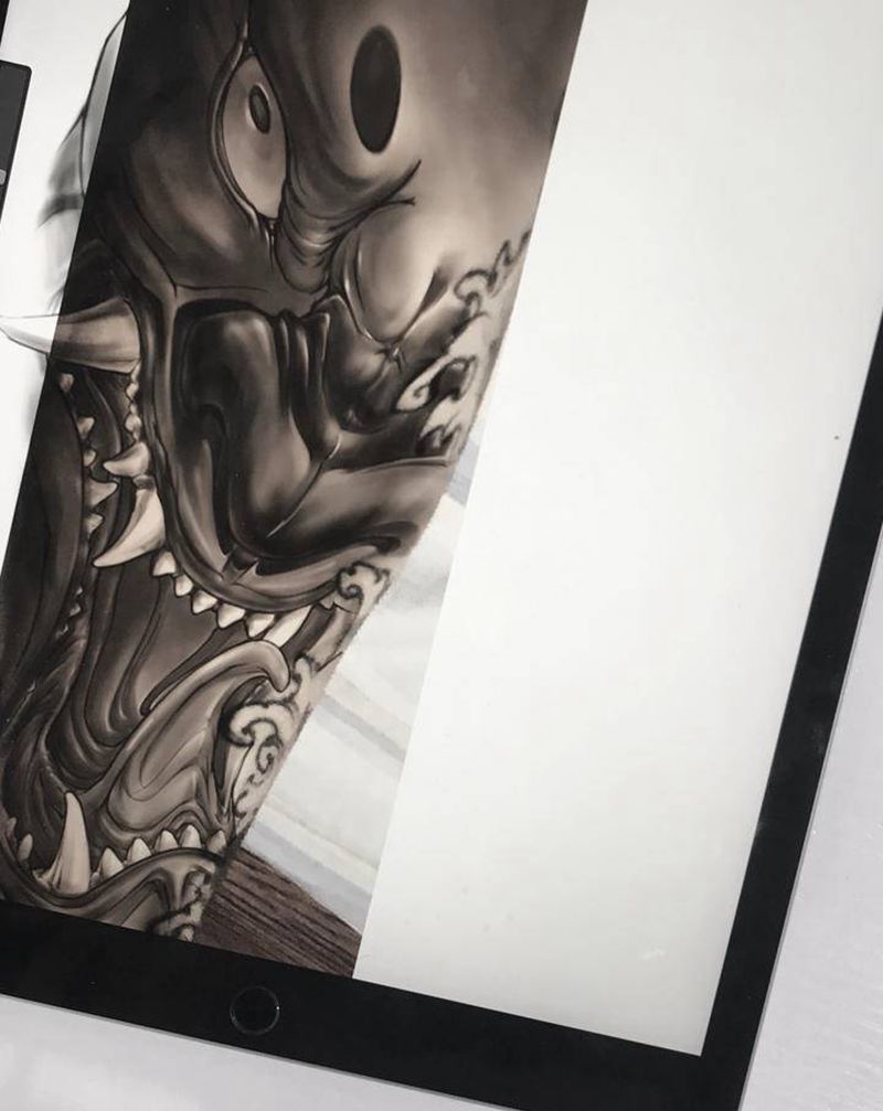 填空纹身图片_腿部新传统纹身图案